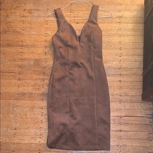 Brown Suede Dress